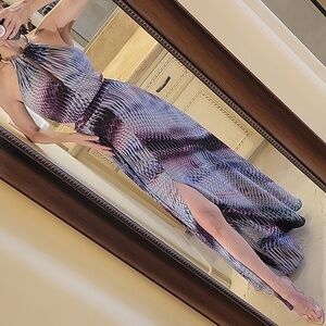 Marciano Elegant Purple Halter Cut-out Maxi Dress, Sz 2